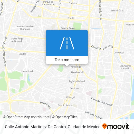 Mapa de Calle Antonio Martínez De Castro
