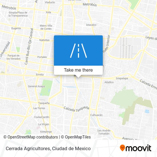 Cerrada Agricultores map