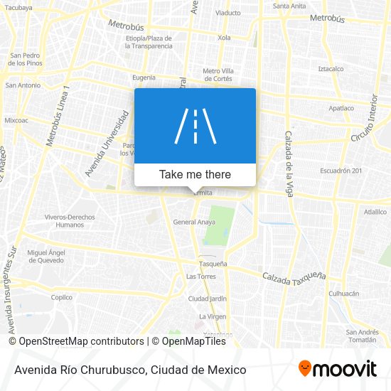 Avenida Río Churubusco map