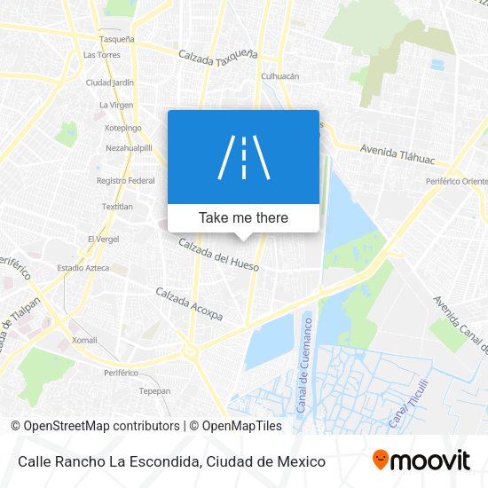 Calle Rancho La Escondida map