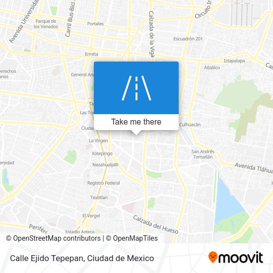 Mapa de Calle Ejido Tepepan