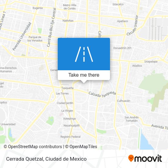 Cerrada Quetzal map