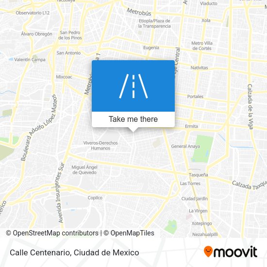 Mapa de Calle Centenario