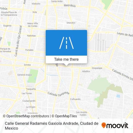 Mapa de Calle General Radamés Gaxiola Andrade