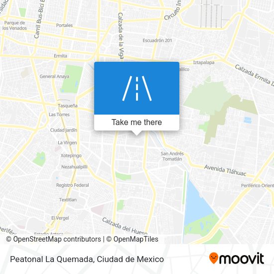 Peatonal La Quemada map
