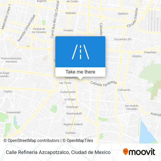 Calle Refinería Azcapotzalco map