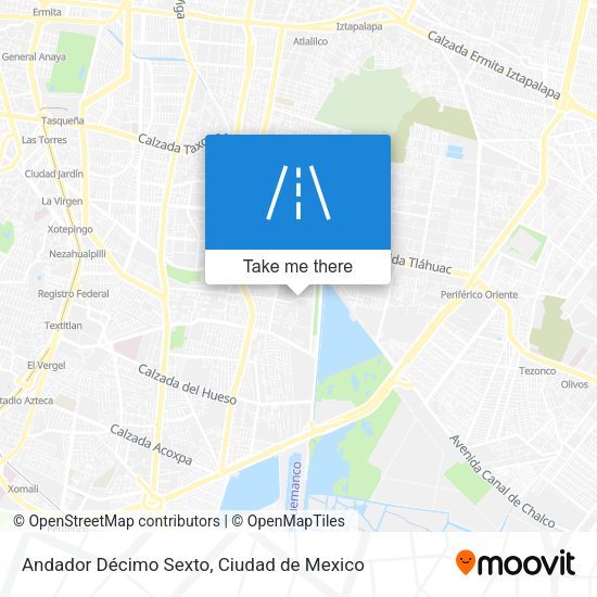 Andador Décimo Sexto map