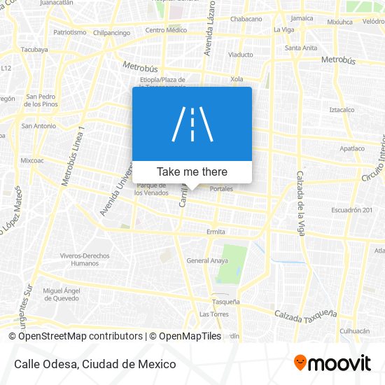 How to get to Calle Odesa in Miguel Hidalgo by Bus, Metro or Train?
