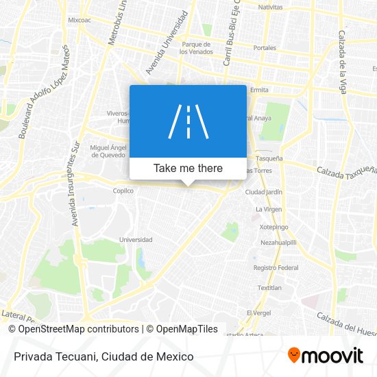 Mapa de Privada Tecuani