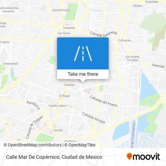 Mapa de Calle Mar De Copérnico