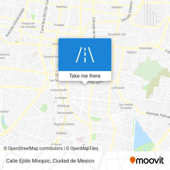 Calle Ejido Mixquic map