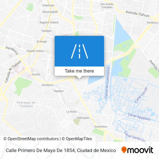 Calle Primero De Mayo De 1854 map