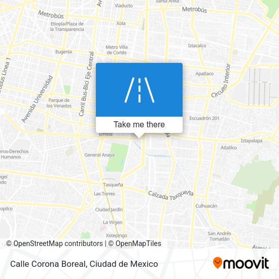 Calle Corona Boreal map