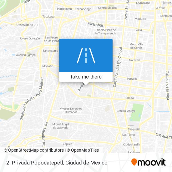 2. Privada Popocatépetl map