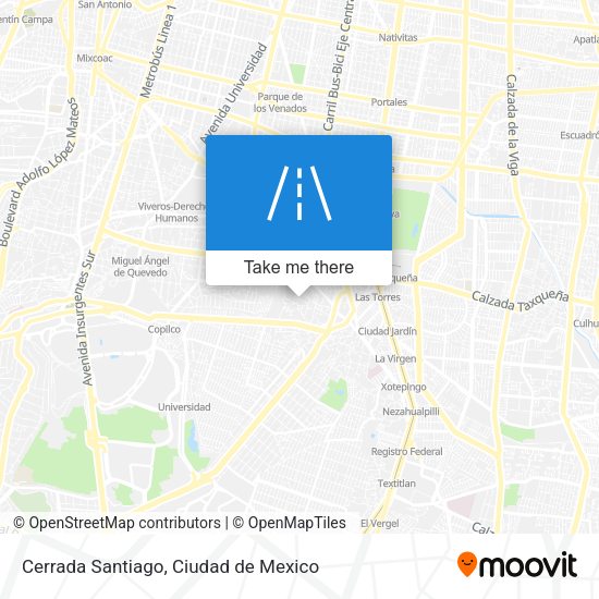 Cerrada Santiago map