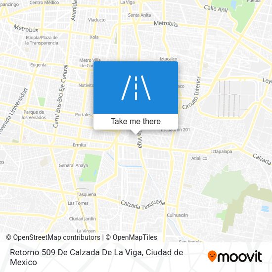 Retorno 509 De Calzada De La Viga map