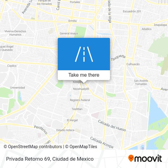 Mapa de Privada Retorno 69