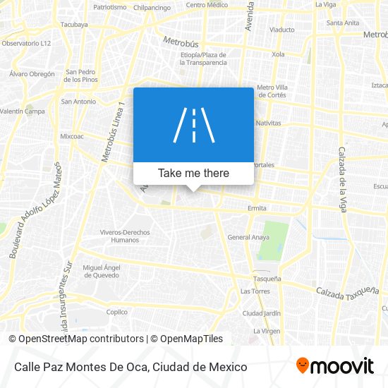 Mapa de Calle Paz Montes De Oca