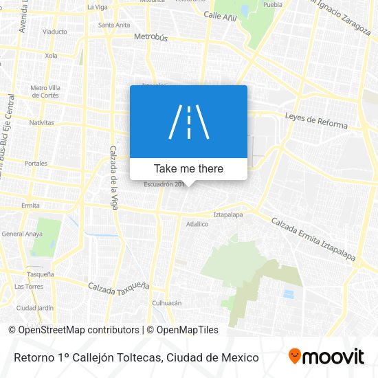 Retorno 1º Callejón Toltecas map