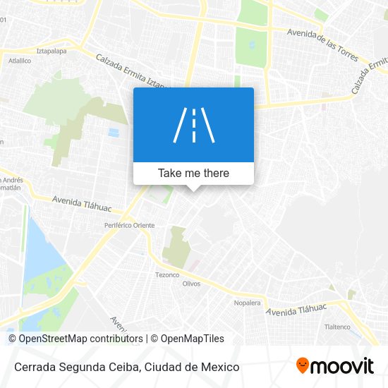Mapa de Cerrada Segunda Ceiba