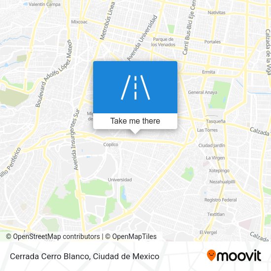 Cerrada Cerro Blanco map
