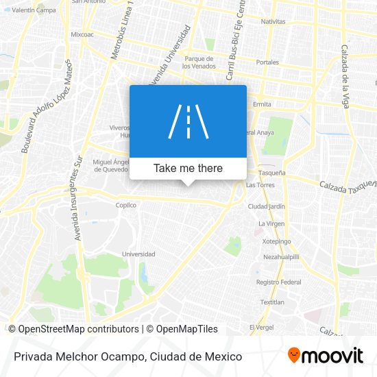 Mapa de Privada Melchor Ocampo