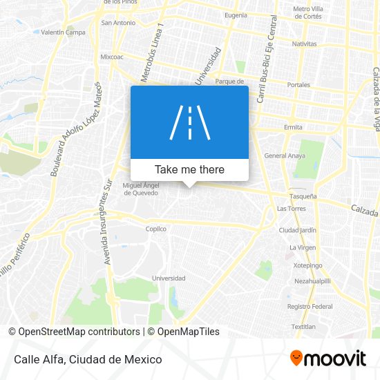 Mapa de Calle Alfa