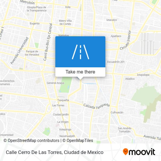 Mapa de Calle Cerro De Las Torres