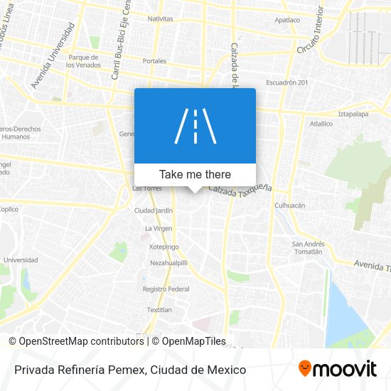 Mapa de Privada Refinería Pemex