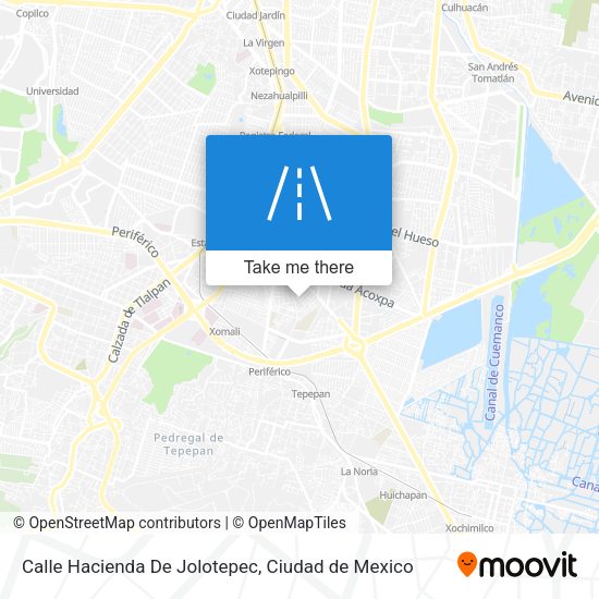 Calle Hacienda De Jolotepec map