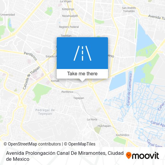 Avenida Prolongación Canal De Miramontes map