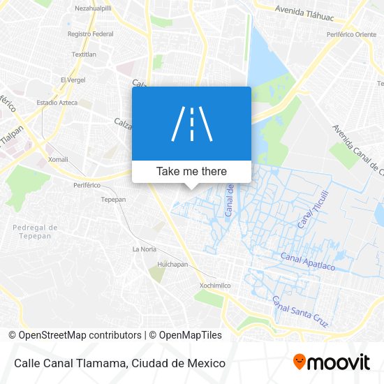 Mapa de Calle Canal Tlamama