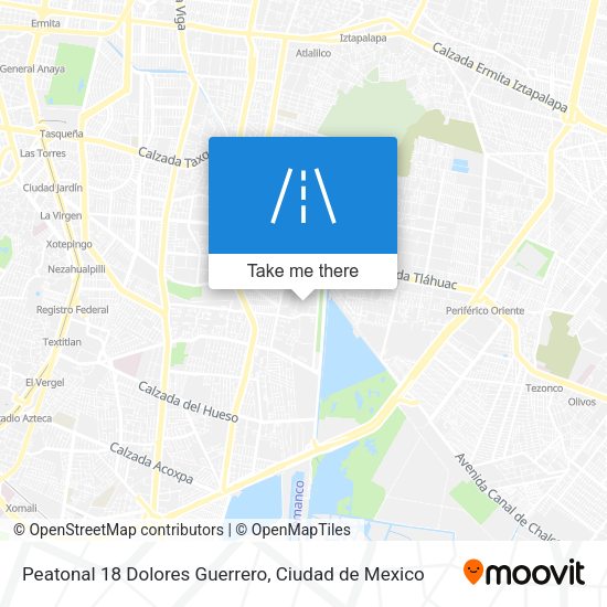 Peatonal 18 Dolores Guerrero map