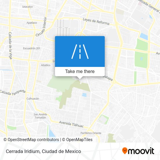 Cerrada Iridium map