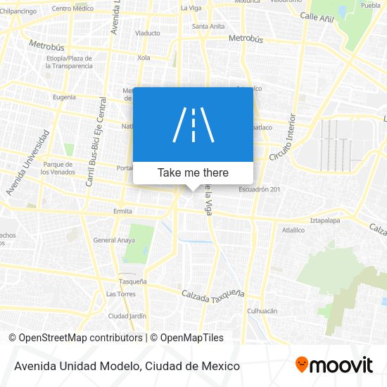 Mapa de Avenida Unidad Modelo