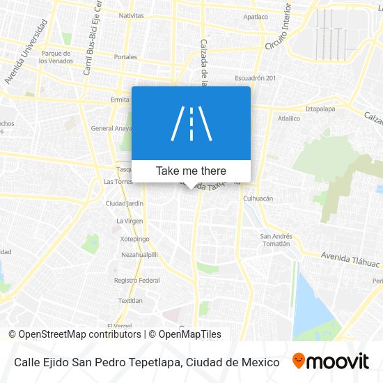 Mapa de Calle Ejido San Pedro Tepetlapa