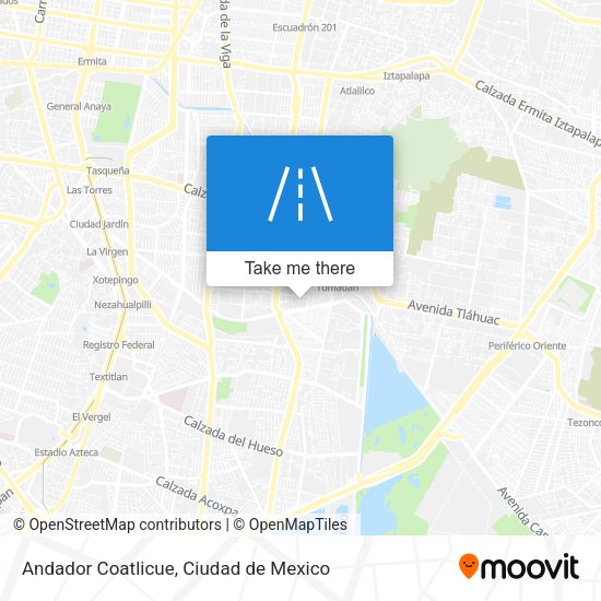 Andador Coatlicue map
