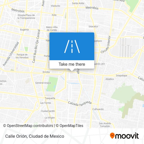 Calle Orión map