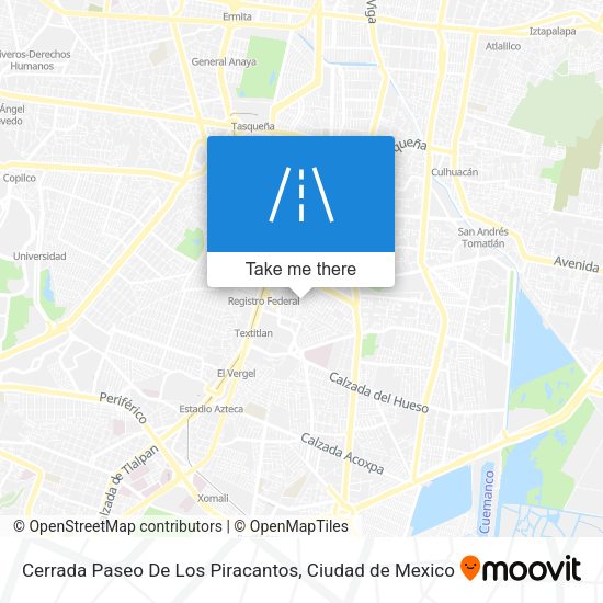 Mapa de Cerrada Paseo De Los Piracantos