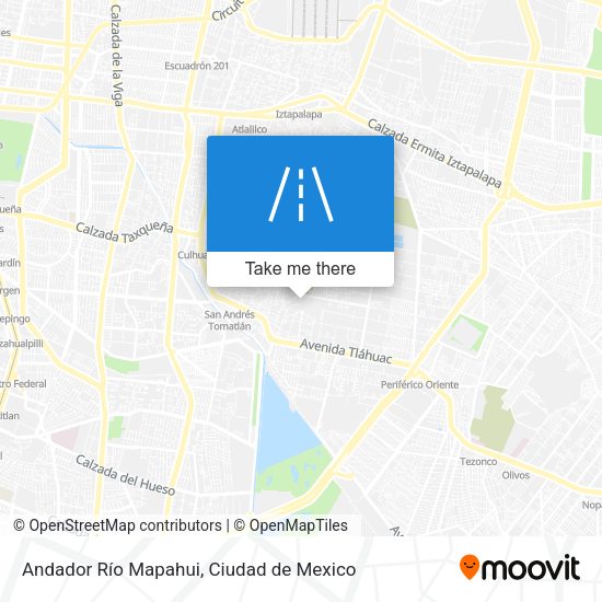 Andador Río Mapahui map
