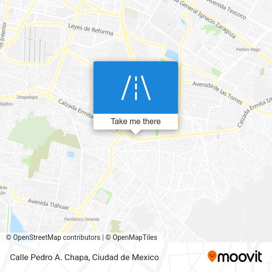 Mapa de Calle Pedro A. Chapa