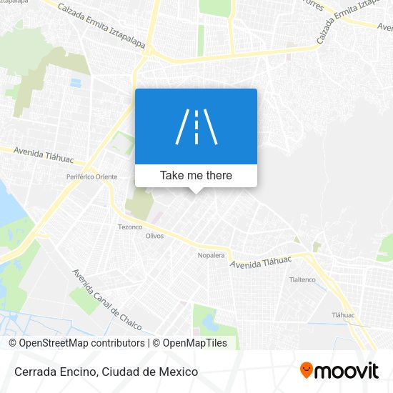 Cerrada Encino map