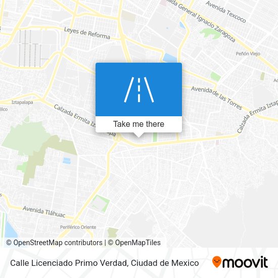 Calle Licenciado Primo Verdad map