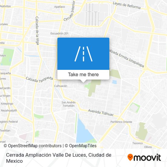 Cerrada Ampliación Valle De Luces map
