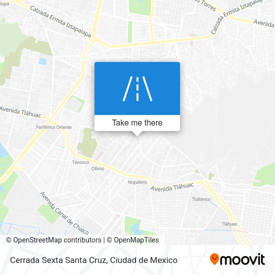 Mapa de Cerrada Sexta Santa Cruz