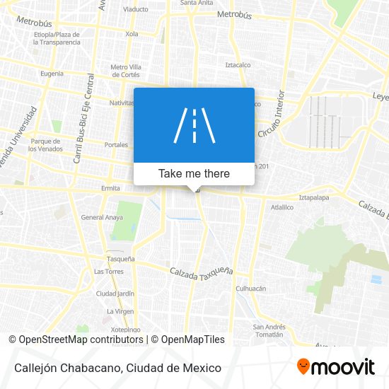 Callejón Chabacano map