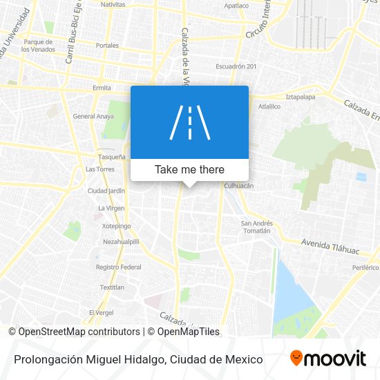 Mapa de Prolongación Miguel Hidalgo