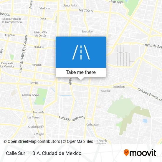 Mapa de Calle Sur 113 A