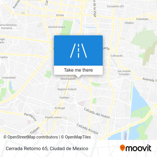Cerrada Retorno 65 map