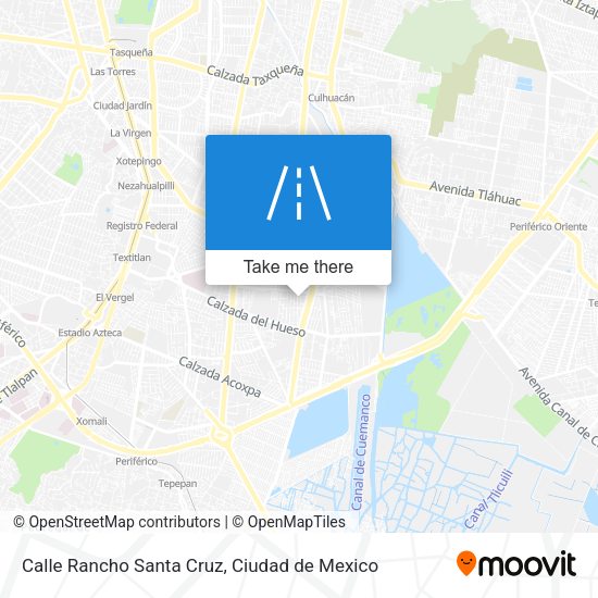 Mapa de Calle Rancho Santa Cruz